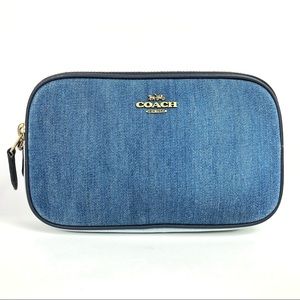 Coach Sadie Denim Wristlet/Crossbody